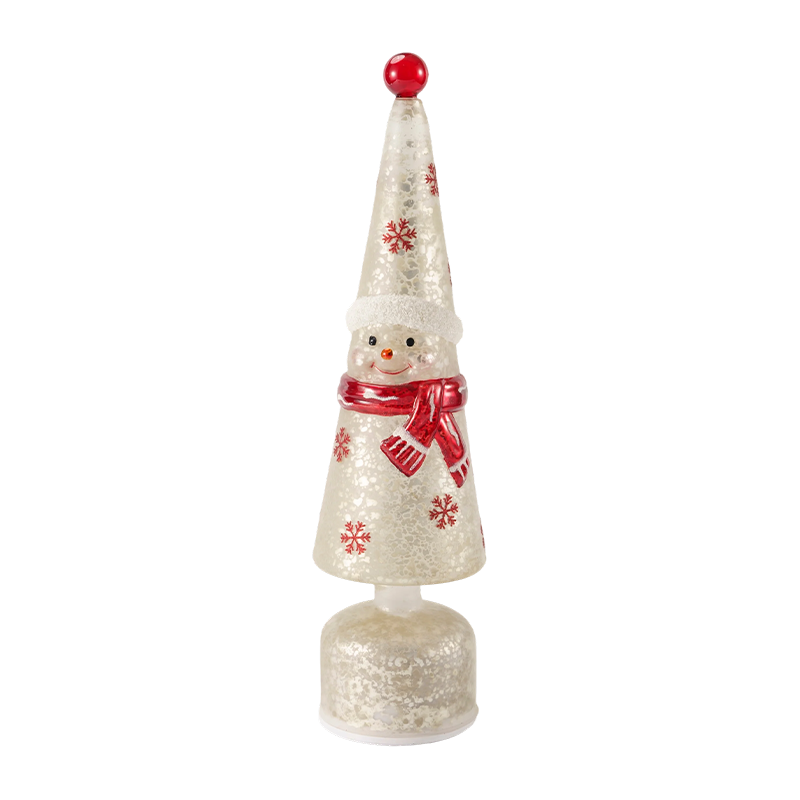 คริสตัลสีรุ้ง LED Tower Decor / Snowman ต้นคริสต์มาสไฟตั้งโต๊ะ