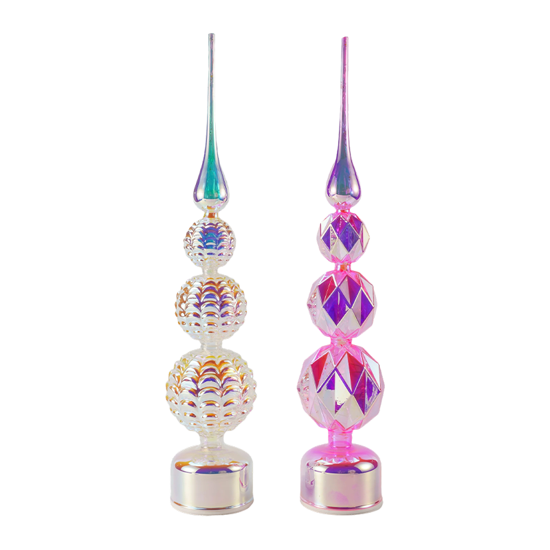 คริสตัลสีรุ้ง LED Tower Decor / Snowman ต้นคริสต์มาสไฟตั้งโต๊ะ