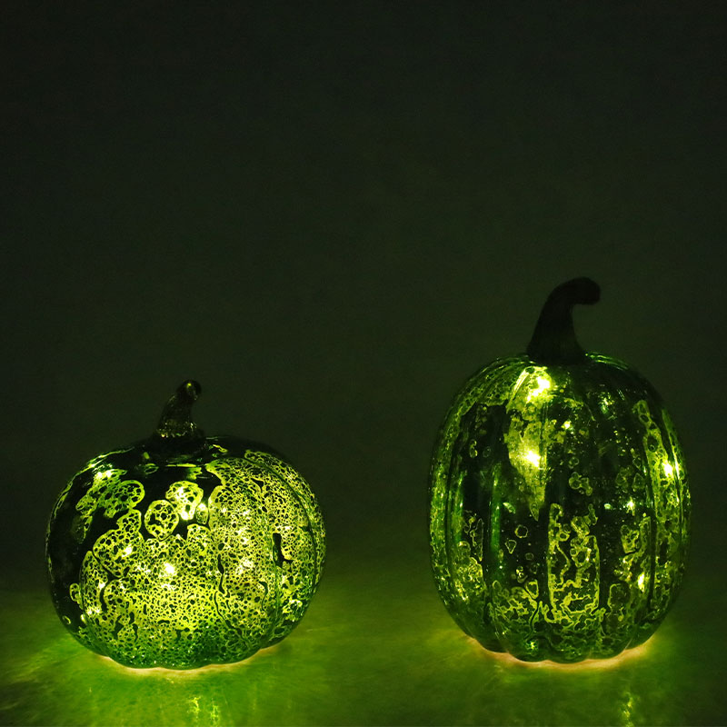 12*15 ซม.ฮาโลวีน LED โคมไฟฟักทองโคมไฟตั้งโต๊ะเครื่องประดับ